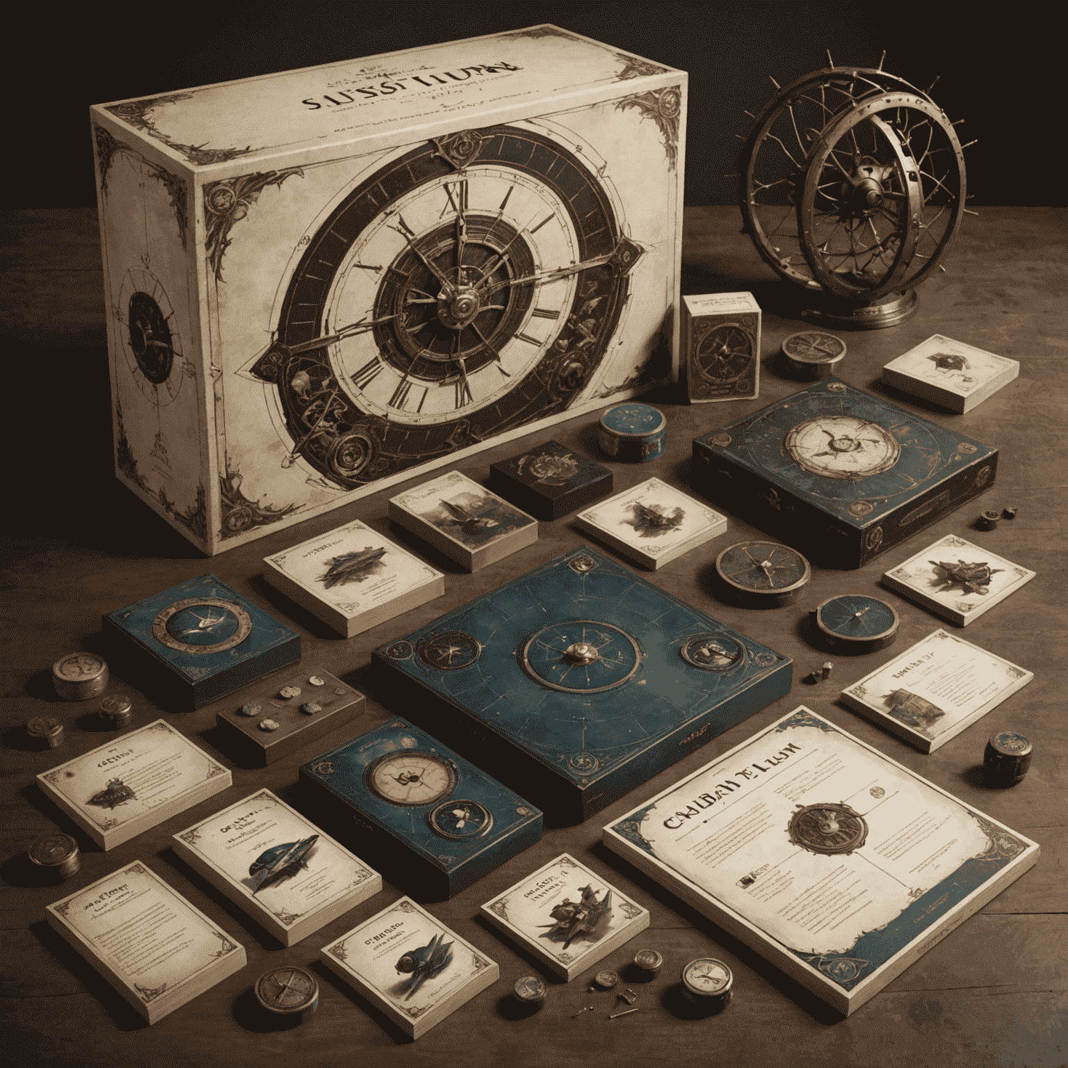 Zaman içinde değişen ve gelişen bir legacy oyunu kutusu ve bileşenleri